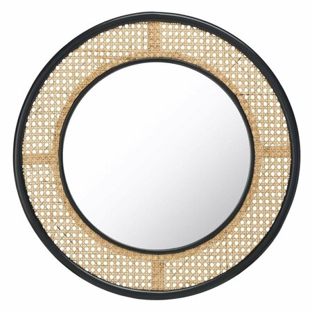 SAFAVIEH 24 in. Byleth Mirror, Black & Natural MRR2021A